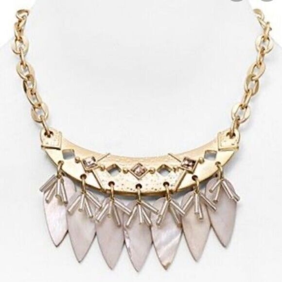 Dylan Gray Mother of Pearl Statement Necklace - Picture 1 of 8